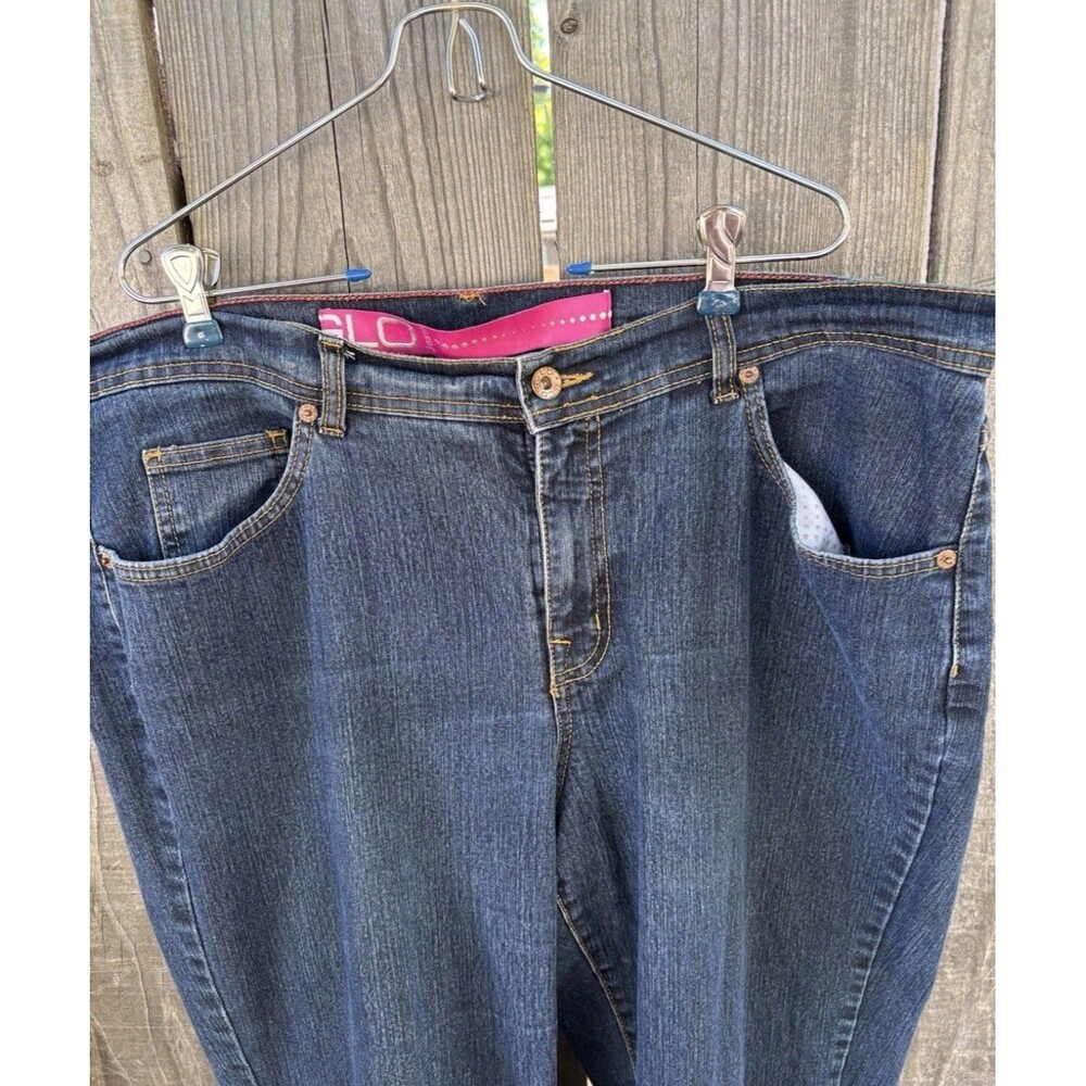 Vintage dark wash GLO brand jeans. Plus Size 20 - Picture 2 of 5